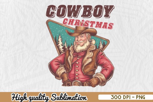 Cowboy Christmas Funny Santa PNG Review