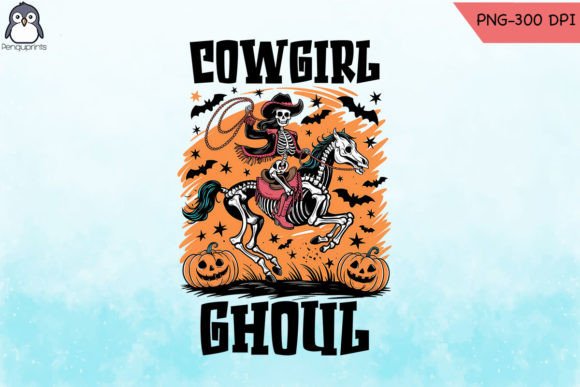 Cowgirl Ghoul Cute Western Halloween PNG