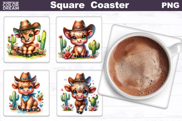 Cute Cowboy Square Coaster Embroidery Review