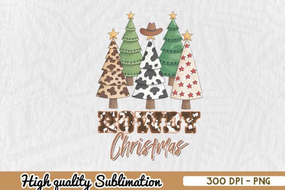 Howdy Christmas Tree Cowboy Santa PNG
