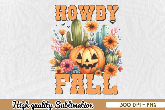 Howdy Fall Western Halloween PNG