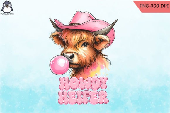 Howdy Heifer Girl Western PNG