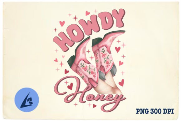 Howdy Honey Vintage Cowboy Halloween PNG