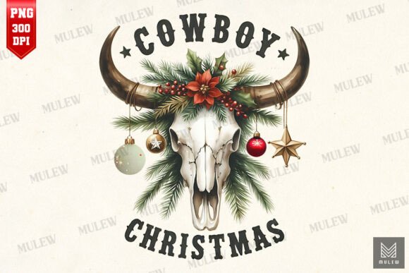 Vintage Cowboy Christmas Sublimation PNG Review