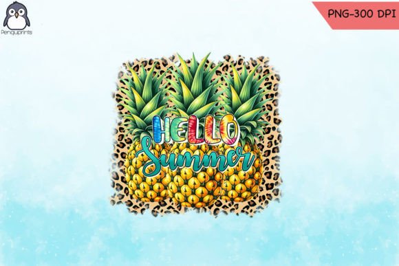 Western Hello Summer Pineapple PNG